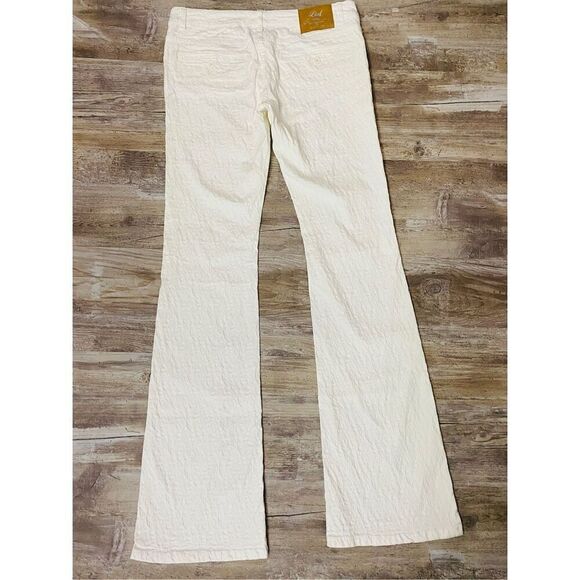 LIST Jeans Flared Paradise Pants Stretch White Women’s Italian44 USA14 - Picture 6 of 8
